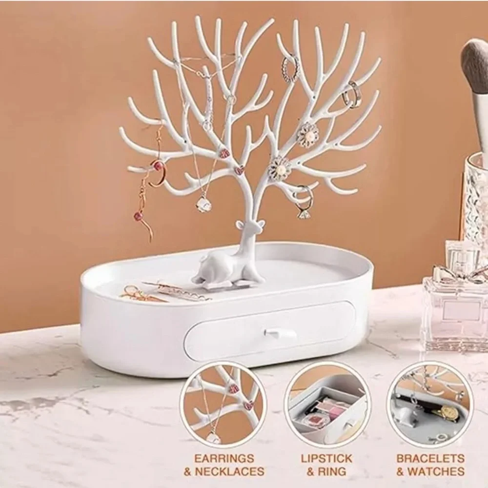 Antler Tree Jewelry Display Stand - Elegant Tray Organizer for any jewelry. New!